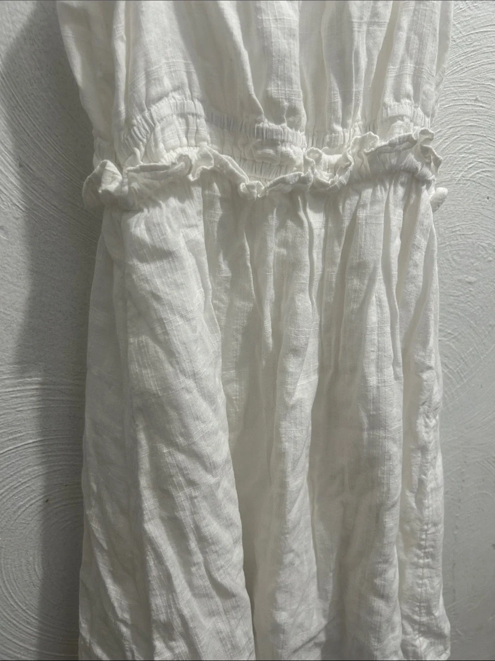 Old Navy White Girls' Ruffled Tank Dress